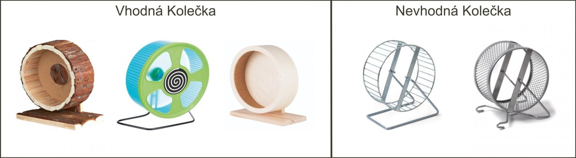 Přhled vhodných a nevhodných koleček